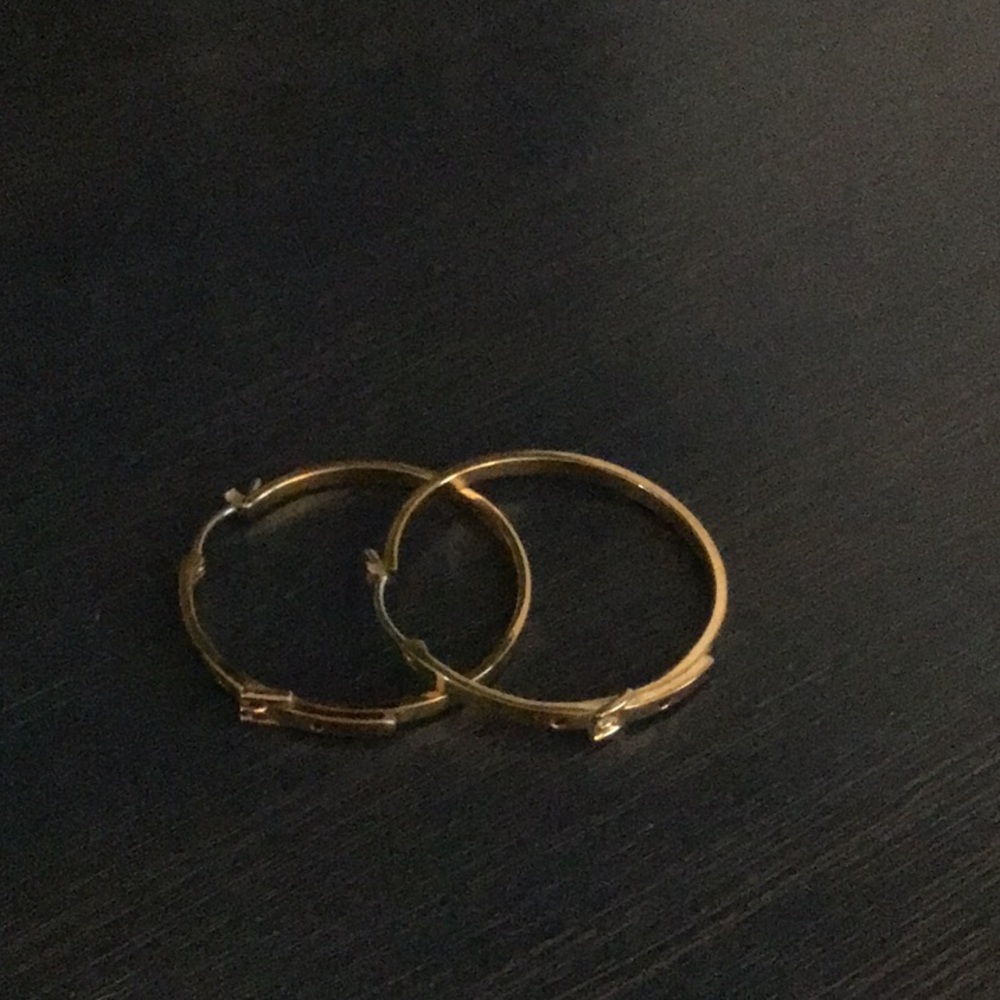 Michael Kors hoop, buckle earrings